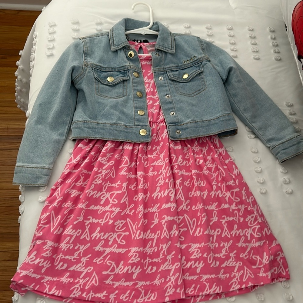 DKNY- Denim jacket & sleeveless dress